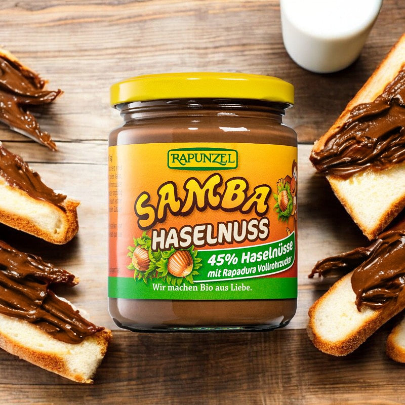 Pâte à tartiner chocolatée aux noisettes Samba BIO - 250g - Rapunzel
