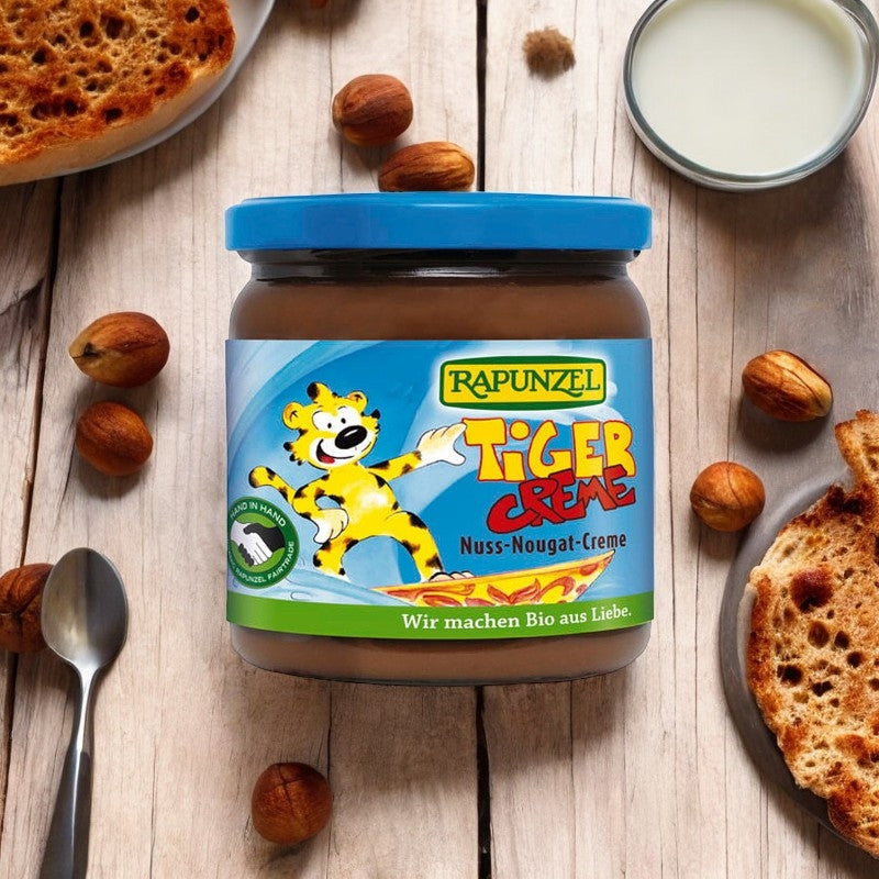 Pâte à tartiner chocolatée aux noisettes Tiger BIO - 400g - Rapunzel