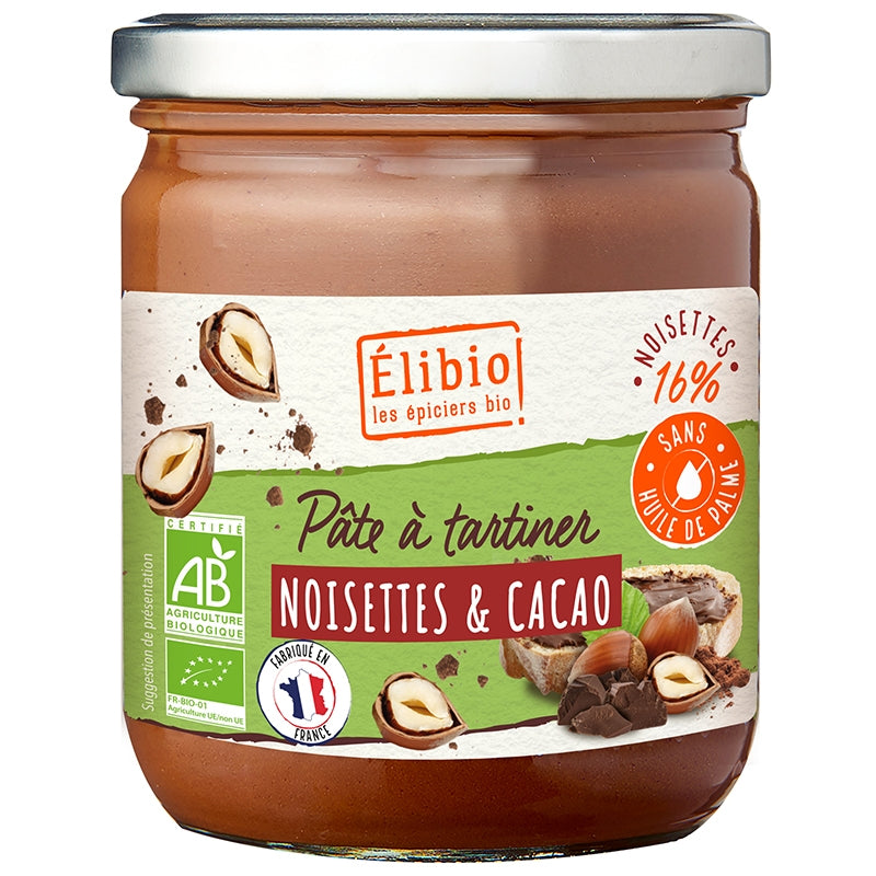 Bio-Haselnuss-Kakao-Aufstrich – 400 g – Élibio