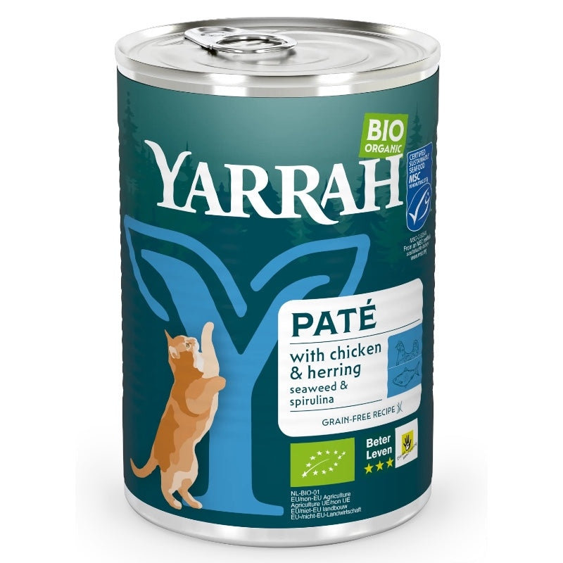 Pâté poisson avec spiruline pour chat BIO - 400g - Yarrah