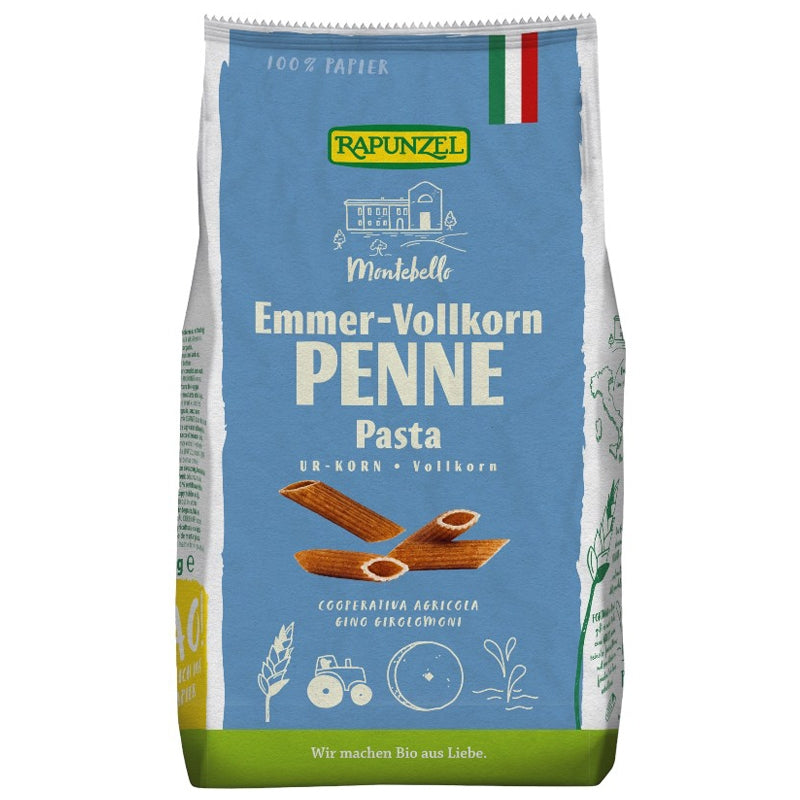Penne au blé amidonnier complet BIO - 500g - Rapunzel