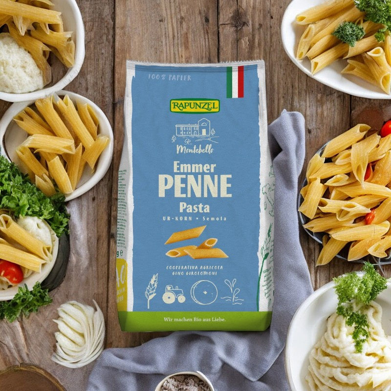 Penne au blé amidonnier semola BIO - 500g - Rapunzel