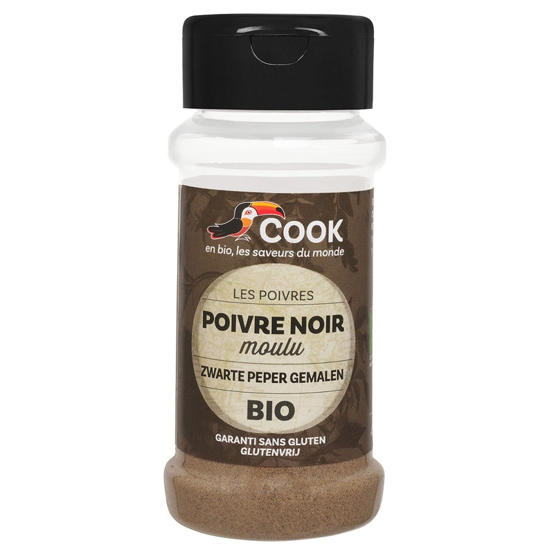 Bio-gemahlener schwarzer Pfeffer - 45 g - Kochen