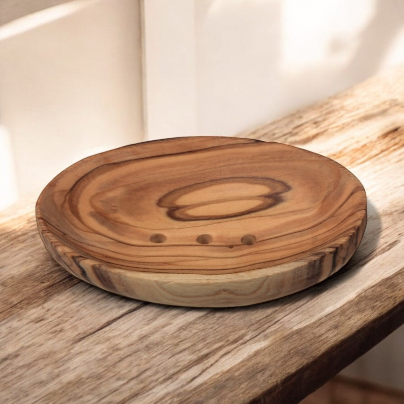 Ovale Seifenschale aus Olivenholz - Anaé