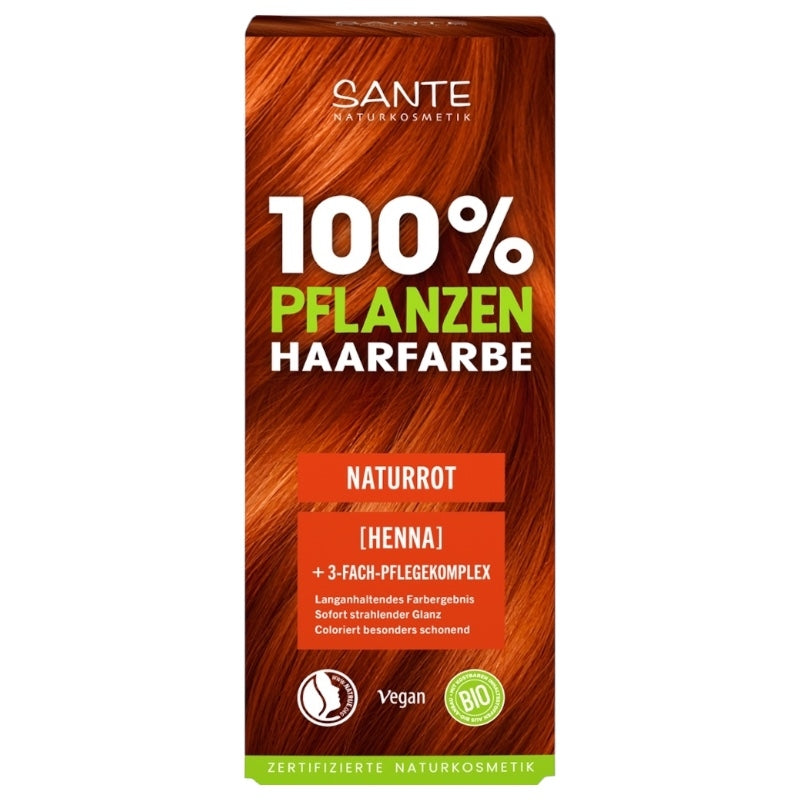 Poudre colorante végétale BIO rouge naturel - 100g - Sante