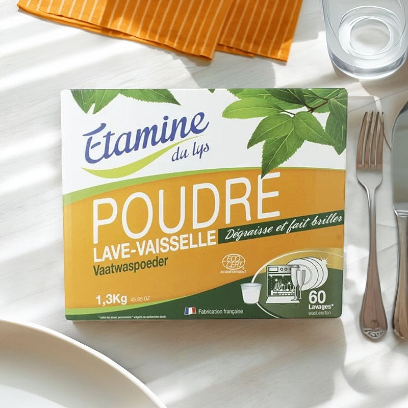 Poudre lave-vaisselle écologique sans parfum - 1,3kg - Etamine du Lys