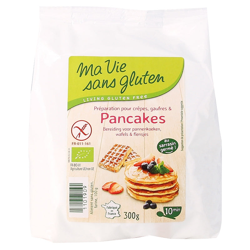 Préparation crêpes, gaufres, pancakes sans gluten bio - 300 g - Ma vie sans gluten
