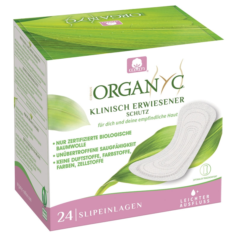 Protège-slips normaux en pochette individuelle BIO - 24 pièces - Organyc