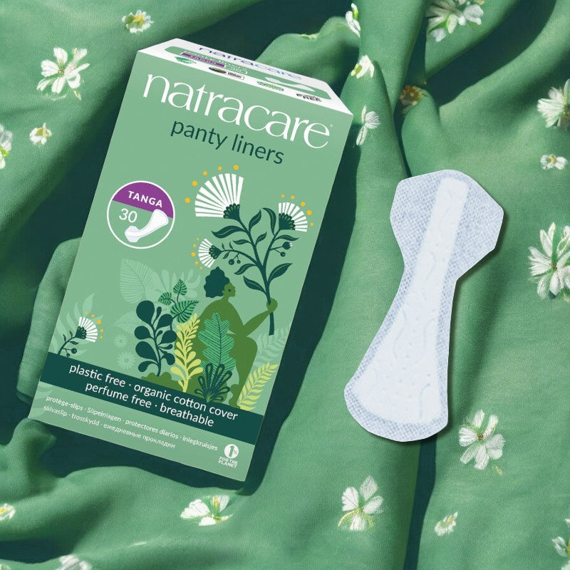 Protège-slips tanga & string avec ailettes BIO - 30 pièces - Natracare