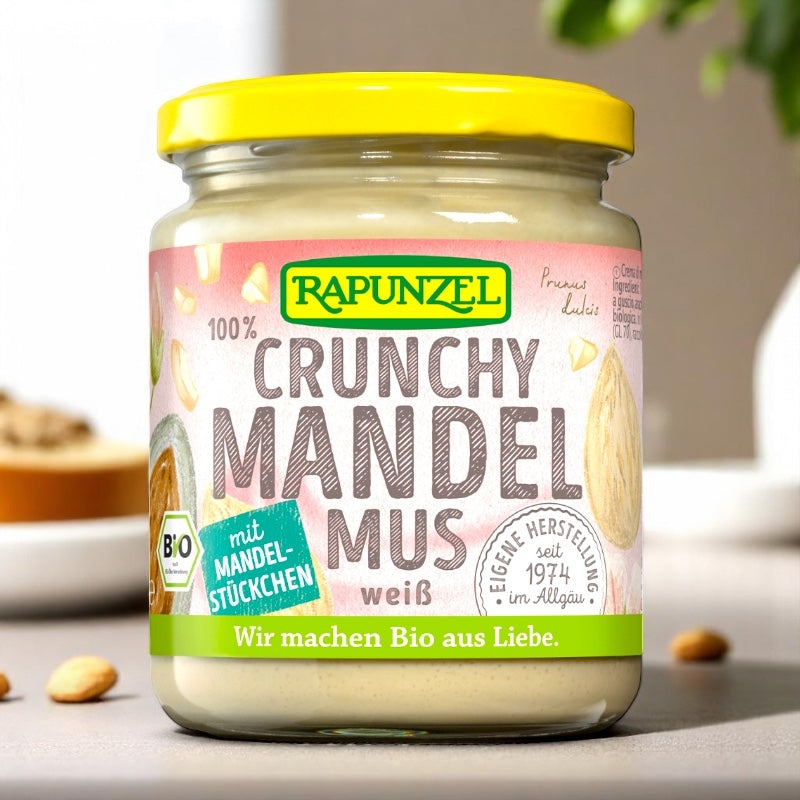 Purée d'amandes blanches crunchy BIO - 250g - Rapunzel