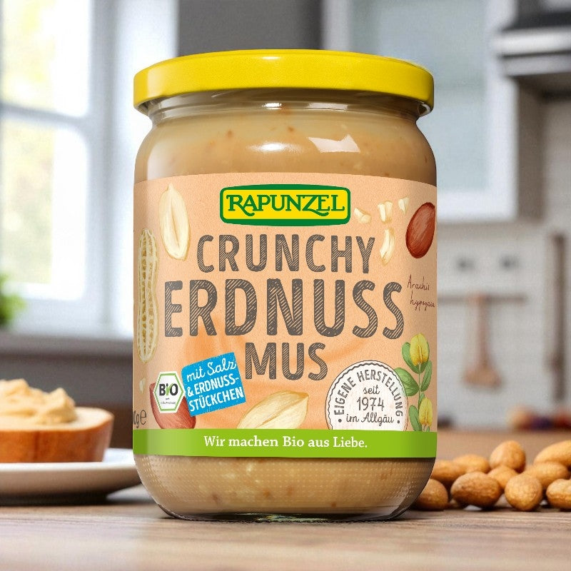 Purée de cacahuètes avec sel Crunchy BIO - 500g - Rapunzel