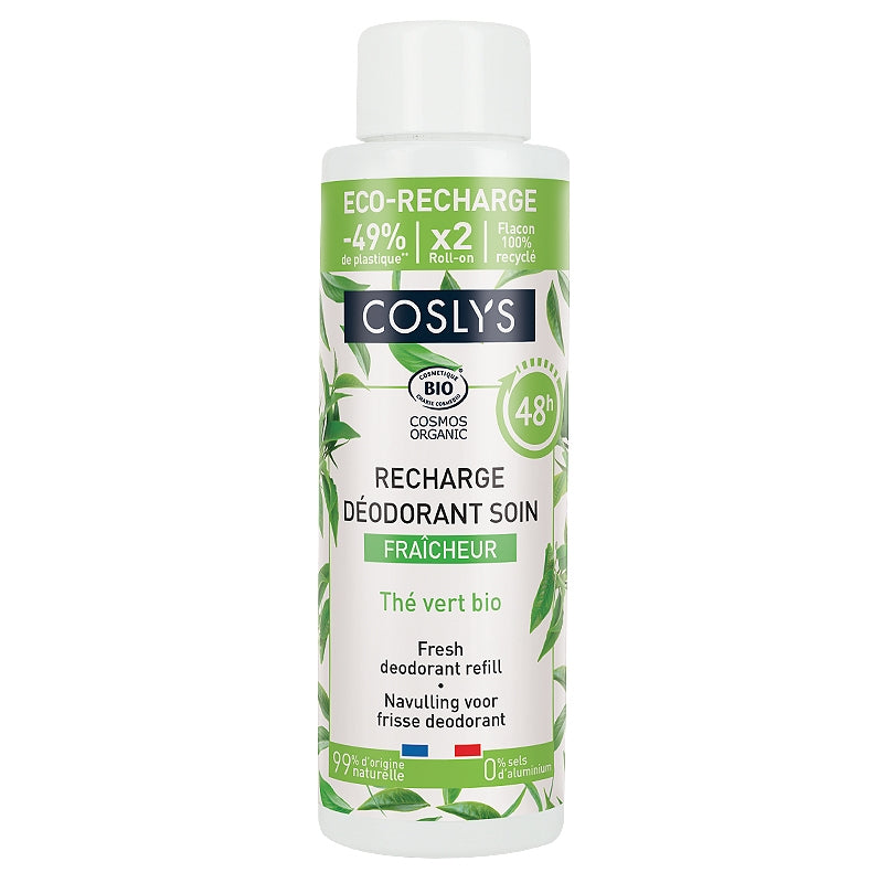 Coslys Bio-Grüntee-Frische-Roll-On-Deodorant Nachfüllpackung – 100 ml