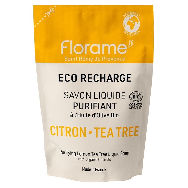 Recharge savon liquide BIO citron & tea tree - 470ml - Florame