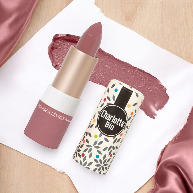 Rouge à lèvres brillant rose vintage BIO - 3.5g - Charlotte Bio