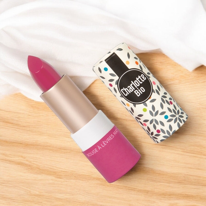 Bio-Lippenstift, matt, rosa – 3,5 g – Charlotte Bio