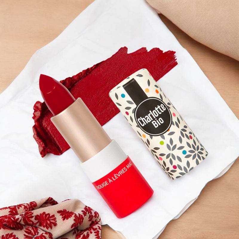 Bio-Lippenstift in Passion Red, matt – 3,5 g – Charlotte Bio