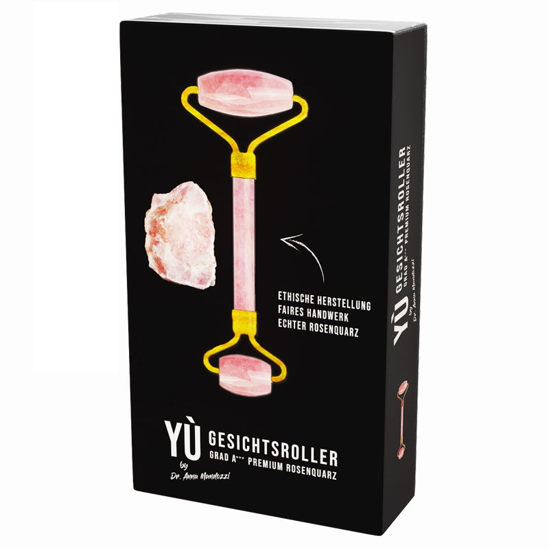 Rosenquarz-Gesichtsmassageroller - Yù Beauty