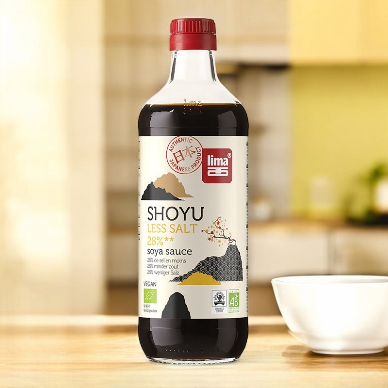 Sauce de soja & blé avec 28% de sel en moins BIO - Shoyu - 500ml - Lima