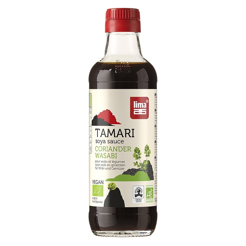 Bio-Sojasauce mit Koriander und Wasabi – 250 ml – Lima