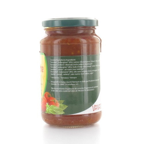 Sauce tomate à l'aubergine & aux olives BIO - 340g - Vanadis