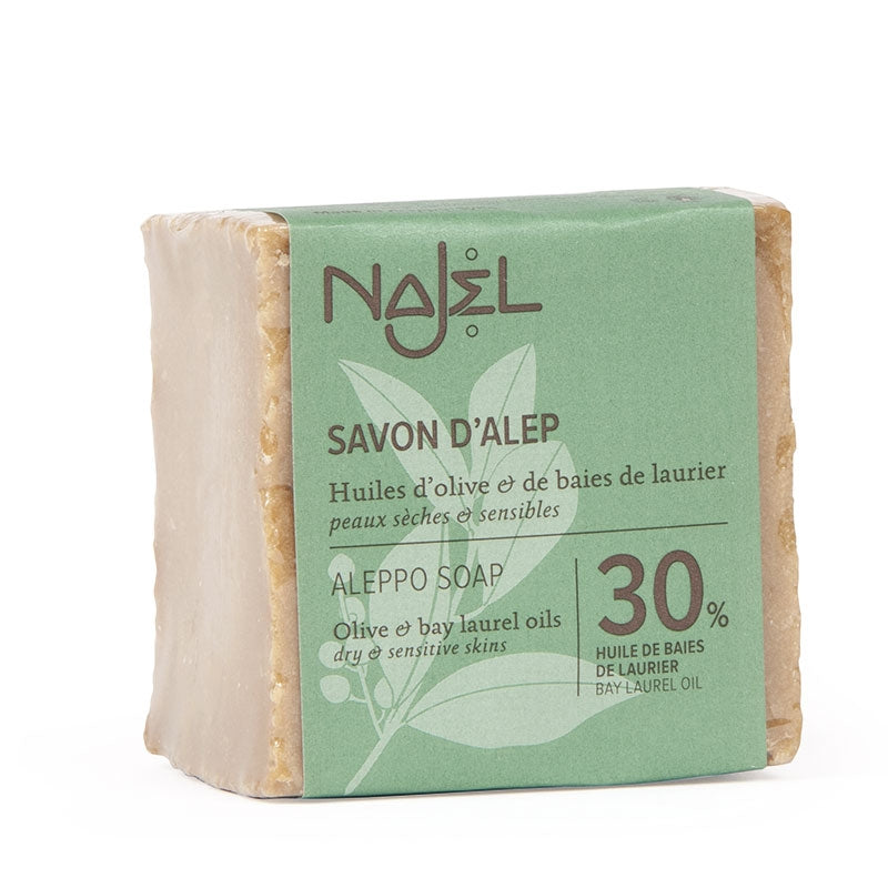 Savon d'Alep olive & 30% laurier - 170g - Najel