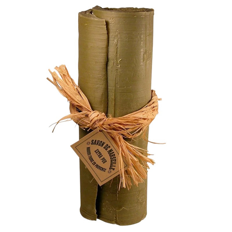 Savon de Marseille vert "en rouleau" olive - environ 2kg - Marius Fabre