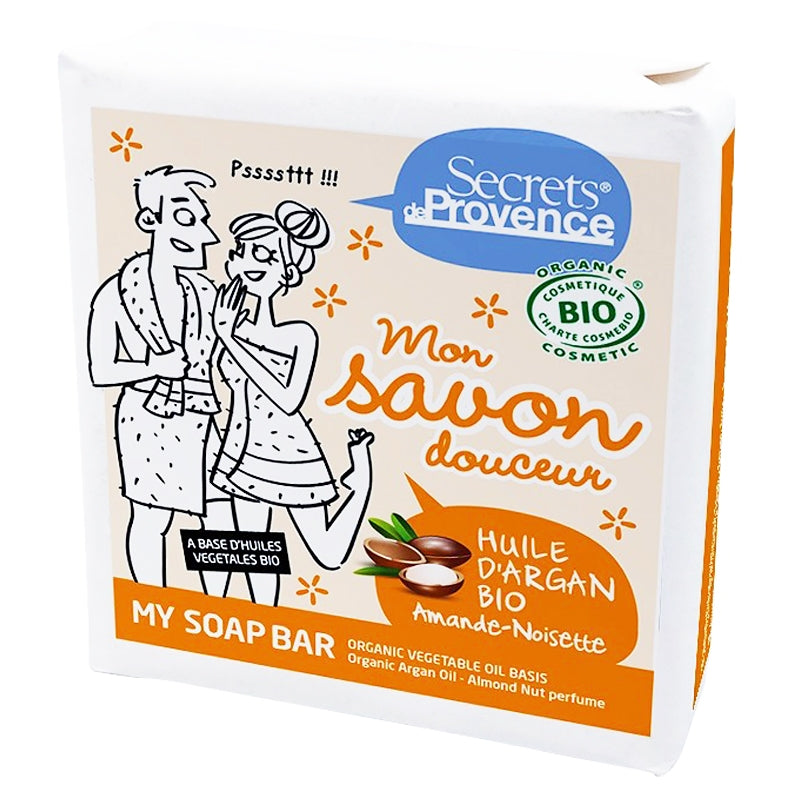 Sanfte Bio-Argan- und Haselnussseife – 100 g – Secrets de Provence