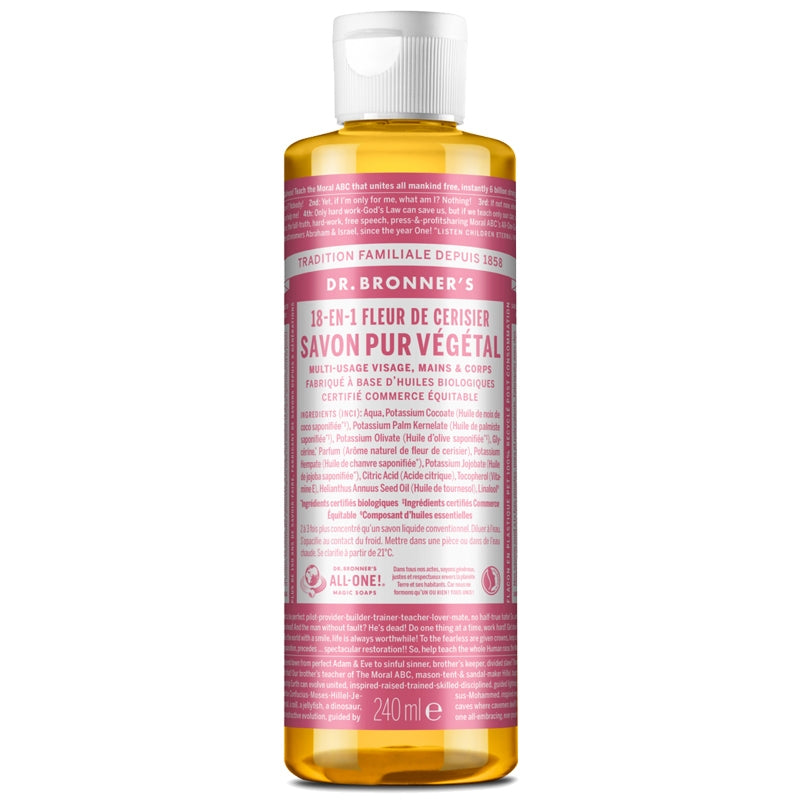 Savon liquide 18-en-1 BIO fleur de cerisier - 240ml - Dr. Bronner's