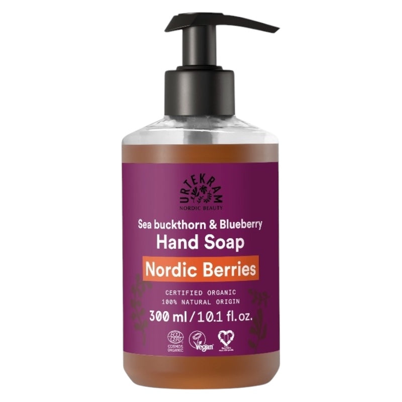 Savon liquide mains réparateur BIO baies nordiques - 380ml - Urtekram