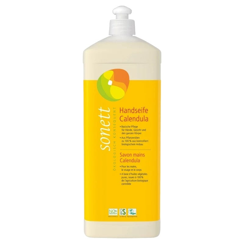 Savon liquide mains, visage & corps calendula ECO - 1l - Sonett