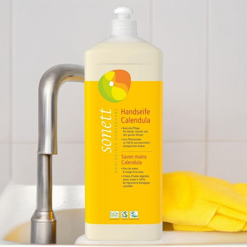 Savon liquide mains, visage & corps calendula ECO - 1l - Sonett