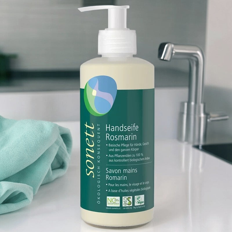 Savon liquide mains, visage & corps romarin ECO - 300ml - Sonett