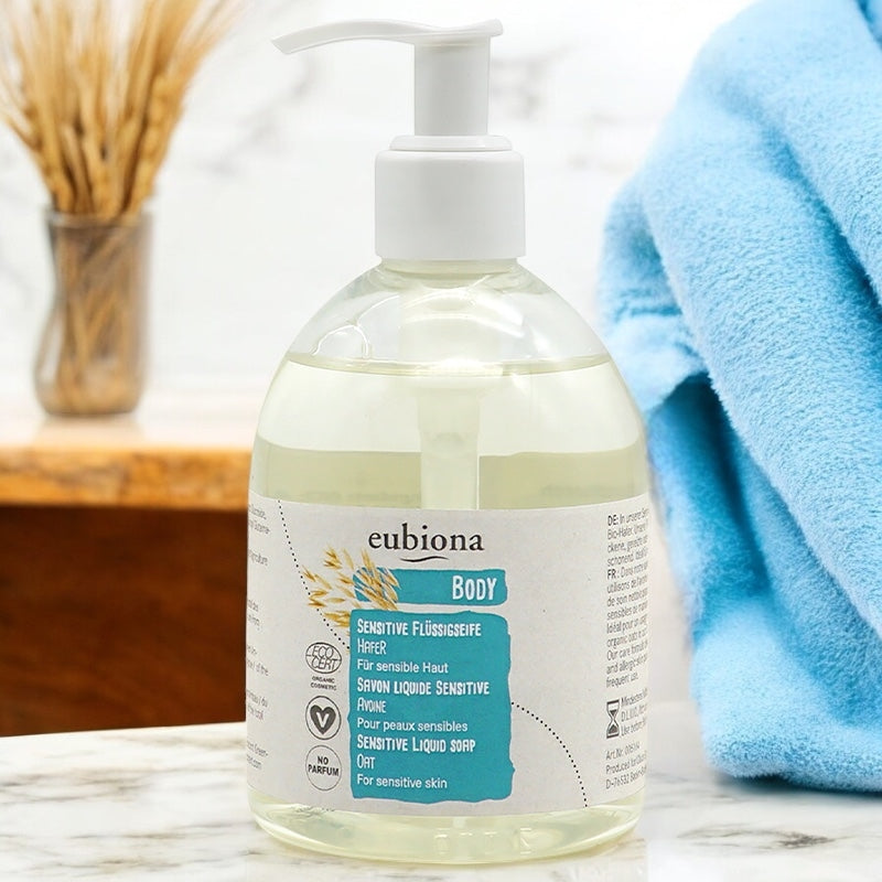 Savon liquide pour les mains sensitive BIO avoine - 300ml - Eubiona