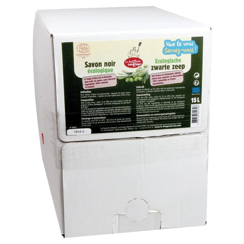 Savon noir liquide huile d'olive BIO - 15l - La droguerie écologique