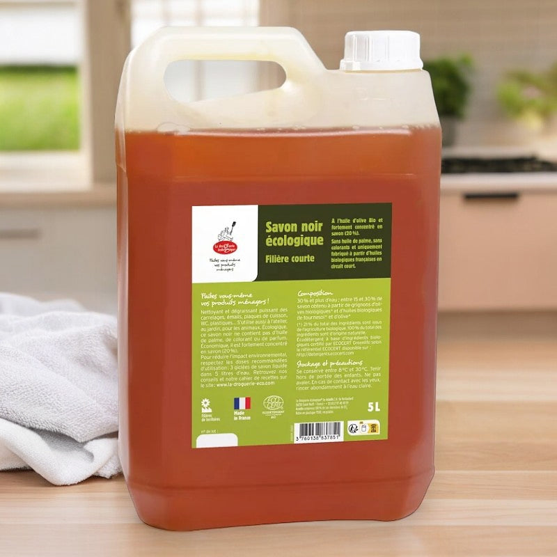 Flüssige schwarze Bio-Olivenölseife – 5 l – Die Öko-Apotheke