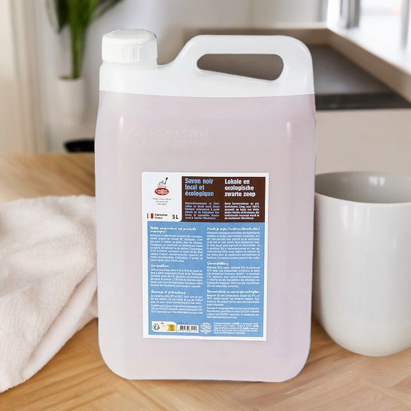 Flüssige schwarze Bio-Leinölseife – 5 l – Die umweltfreundliche Drogerie