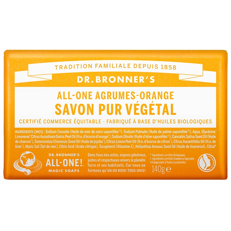 Reine Bio-Zitrus- und Orangenseife - 140 g - Dr. Bronner's