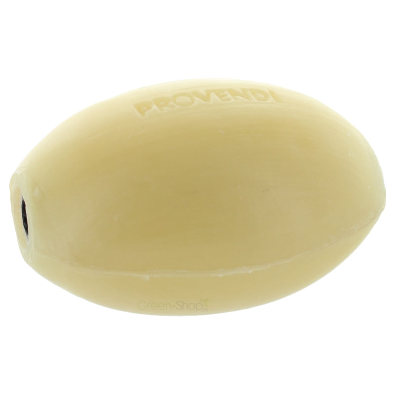 Drehbare weiße Seife mit süßem Mandelduft und verchromter Seifenschale – 290 g – Provendi