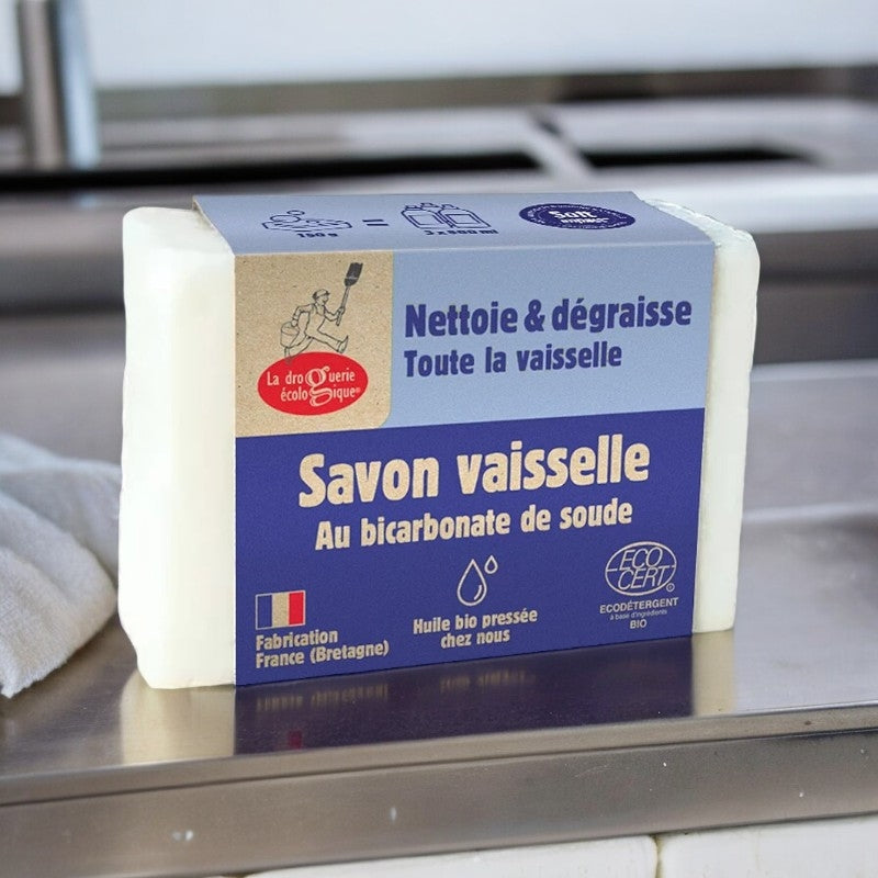 Savon vaisselle au bicarbonate de soude - 150g - La droguerie écologique