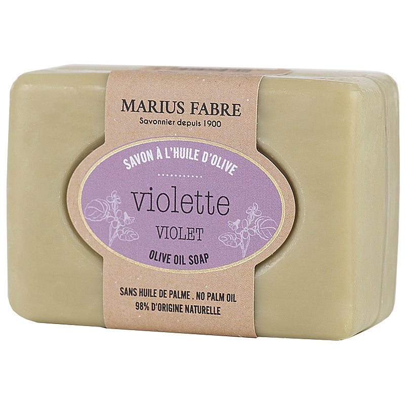 Savonnette a l huile d olive a la violette 100 g marius fabre