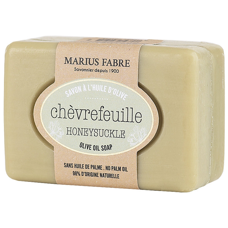 Savonnette a l huile d olive au chevrefeuille 100 g marius fabre
