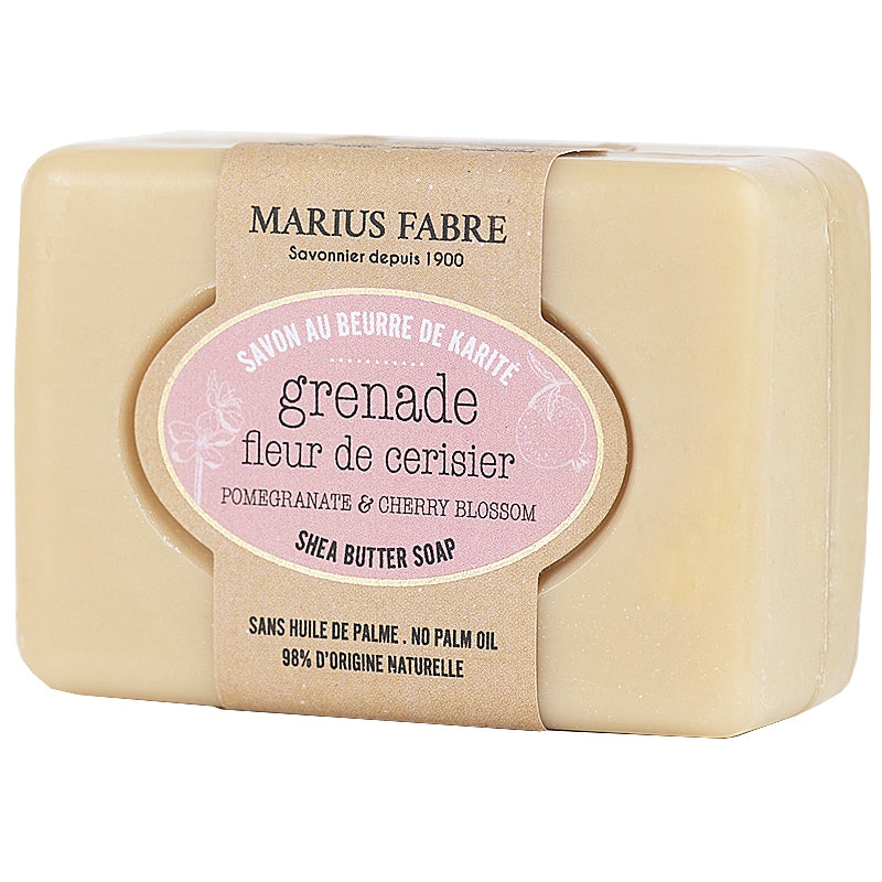 Savonnette karite fleur de cerisier grenade 100 g marius fabre