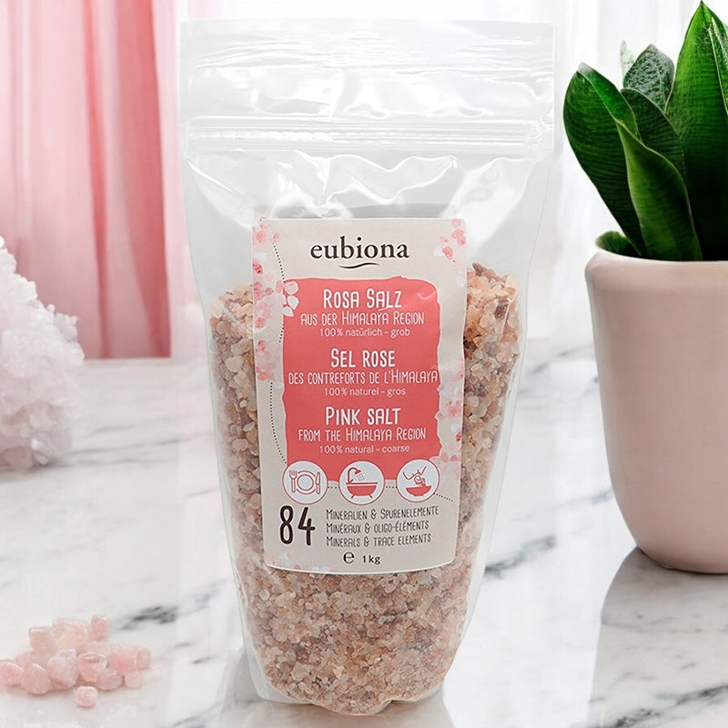 Grobes rosa Himalaya-Salz – 1 kg – Eubiona