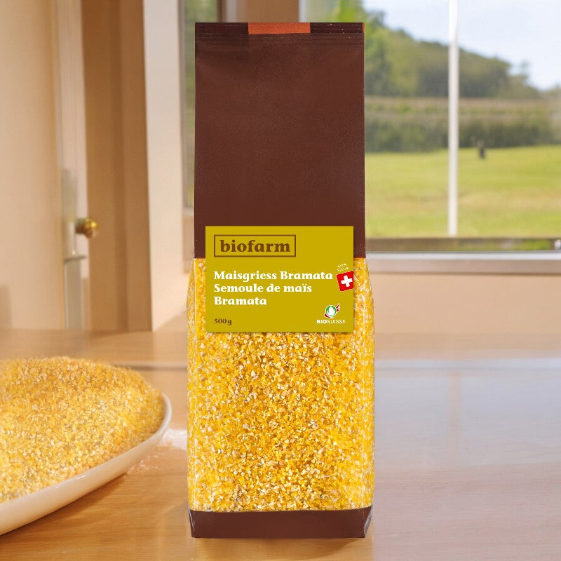 Bio-Schweizer Bramata-Maisgrieß – 500 g – Biofarm