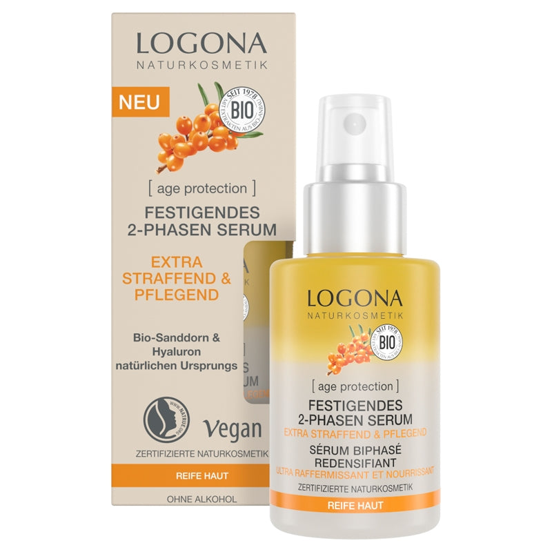 Logona Bio-Bi-Phasen-Straffungsserum mit Sanddorn – 30 ml