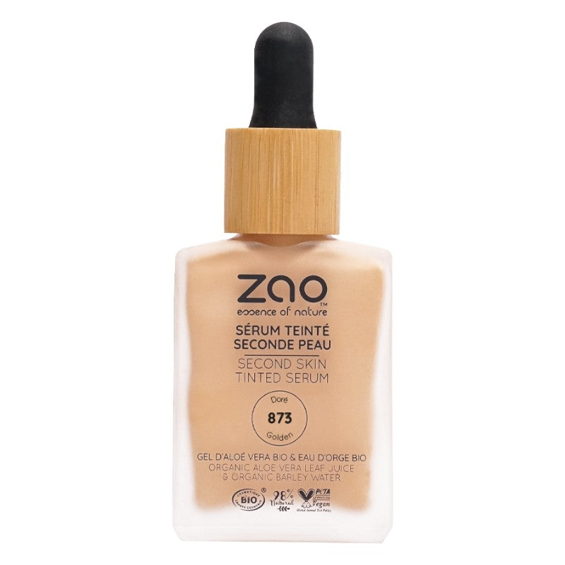 Second Skin Getöntes Serum Nr. 873 Golden Organic - 30 ml - Zao