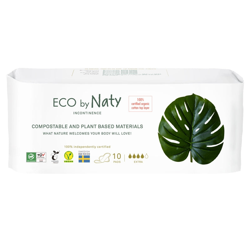 Extra ECO Inkontinenz-Einlagen für starke Inkontinenz – 10er-Pack – Naty