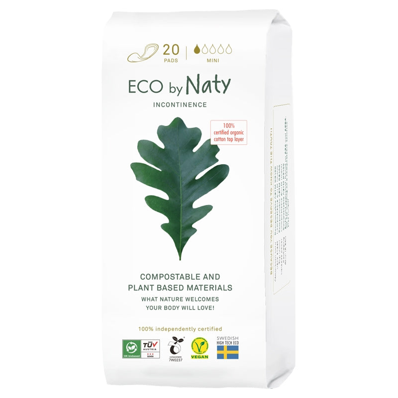 Mini ECO Inkontinenz-Einlagen für leichte Inkontinenz – 20er-Packung – Naty