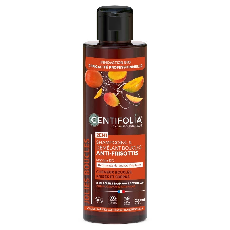 Shampooing & démêlant jolies boucles BIO mangue - 200ml - Centifolia