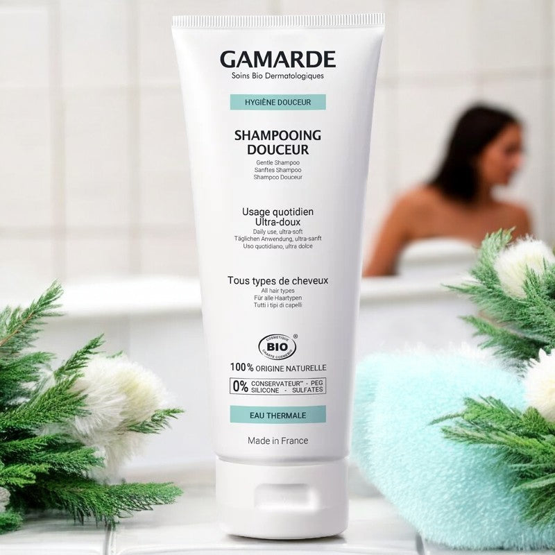 Gamarde Bio-Sanftes Shampoo mit Niaouli und Thermalwasser – 200 g